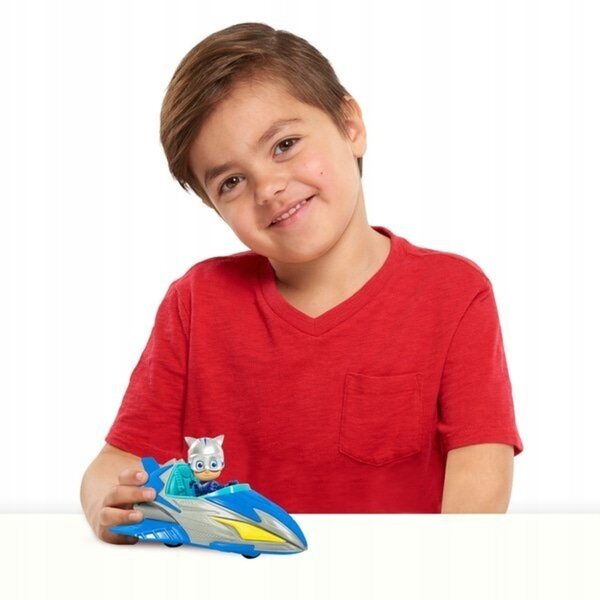 PJ Masks Sternfahrzeug mit Catboy-Figur und blauem Auto 19 cm