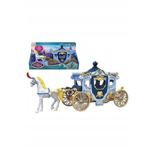 Karoca mit Pferd für Prinzessinnenpuppen, Zauberspielzeug 32x15x11 cm