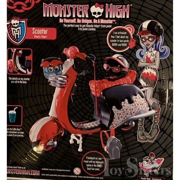 Skuter Monster High Ghoulia Yelps mit Zubehör und einzigartigem Design