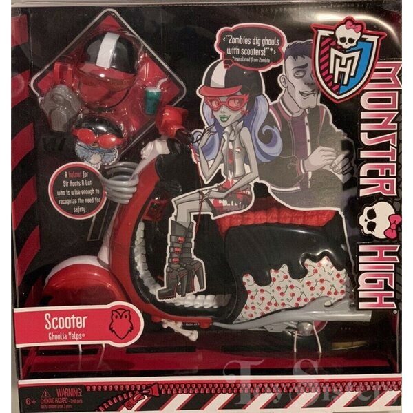 Skuter Monster High Ghoulia Yelps mit Zubehör und einzigartigem Design