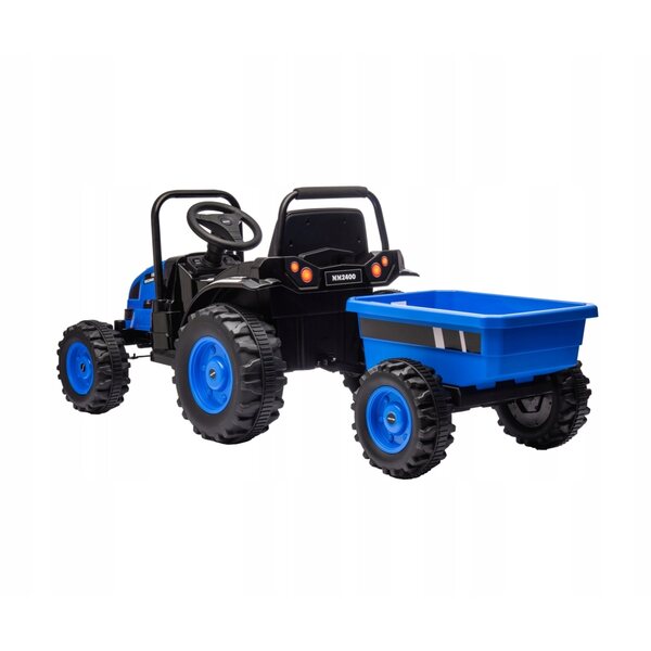 Trattore a Batteria con Rimorchio Milly Mally Farmer Blue per Bambini 3-5 Anni