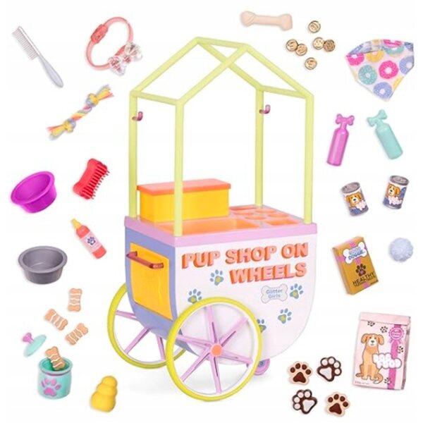 Puppy Shop on Wheels Set – Glitzerndes kreatives Spielset für Mädchen