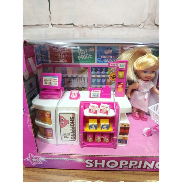 zestaw mini lalka z akcesoriami - sklep supermarket dream house
