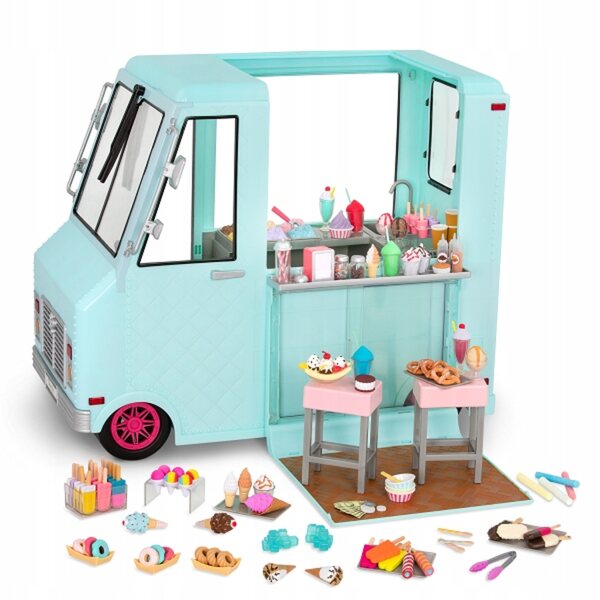 Foodtruck Our Generation mit Eis und Zubehör für Puppen 46 cm, 152 Teile