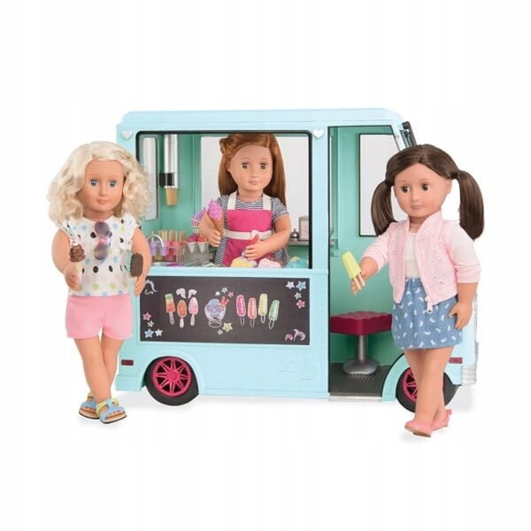 Foodtruck Our Generation con gelati e accessori per bambole 46 cm, 152 pezzi