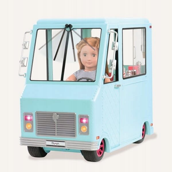 Foodtruck Our Generation con gelati e accessori per bambole 46 cm, 152 pezzi
