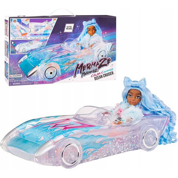 Mermaze Mermaidz Ocean Cruiser Auto Syrenki mit magischem Farbwechsel und Glitzer
