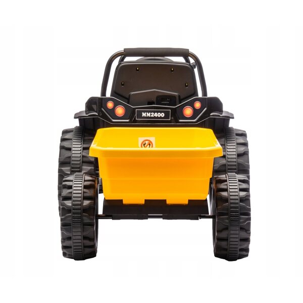 Milly Mally Elektrotraktor mit gelbem Bauernanhänger für Kinder von 3–5 Jahren