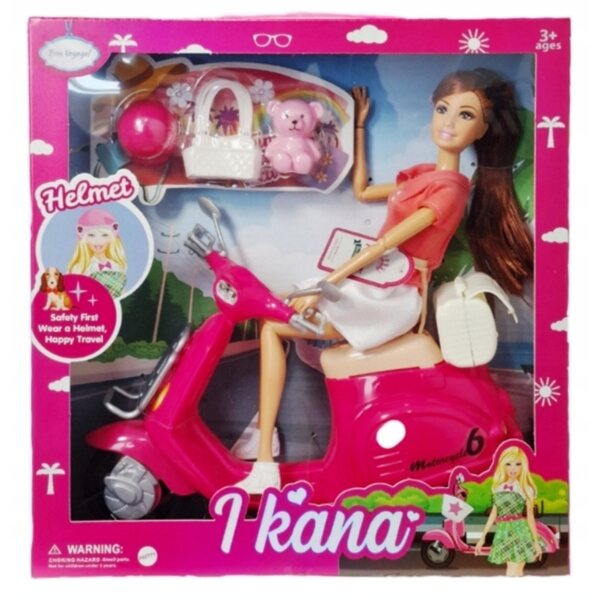 Puppe mit Roller und Zubehör für Kinder Casa Cabotoys 30 cm CE