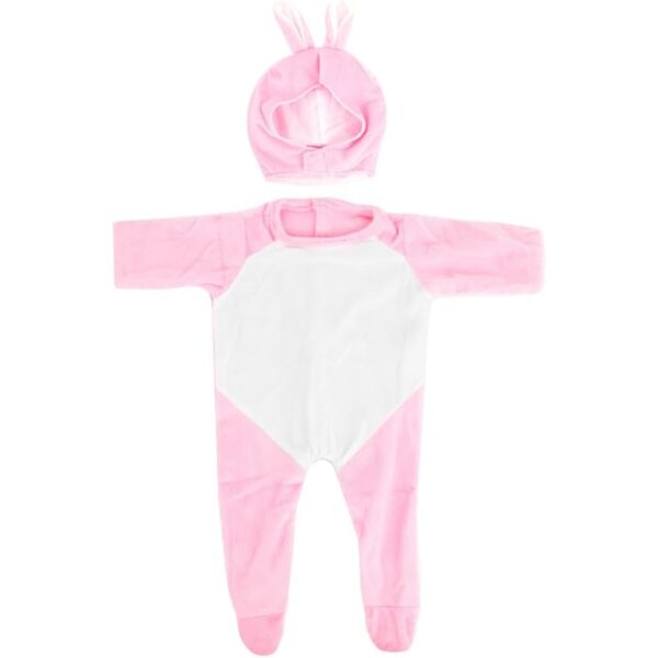 Kleidung für 18-Zoll-amerikanische Puppen – Pink Rabbit-Trainingsanzug und Zubehör-Set