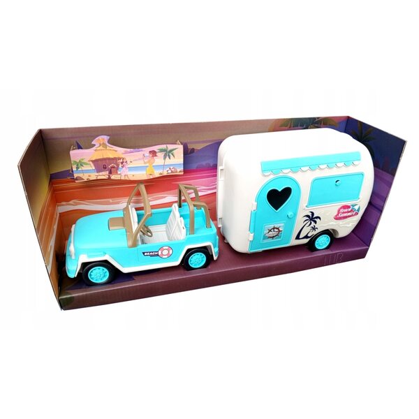 Geländewagen-Set mit Wohnmobil und Sounds für Mädchen – Kreativ- und Abenteuerspiel