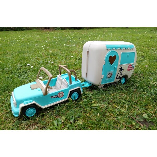 Geländewagen-Set mit Wohnmobil und Sounds für Mädchen – Kreativ- und Abenteuerspiel
