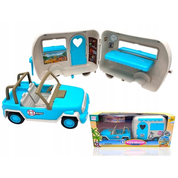 Geländewagen-Set mit Wohnmobil und Sounds für Mädchen – Kreativ- und Abenteuerspiel