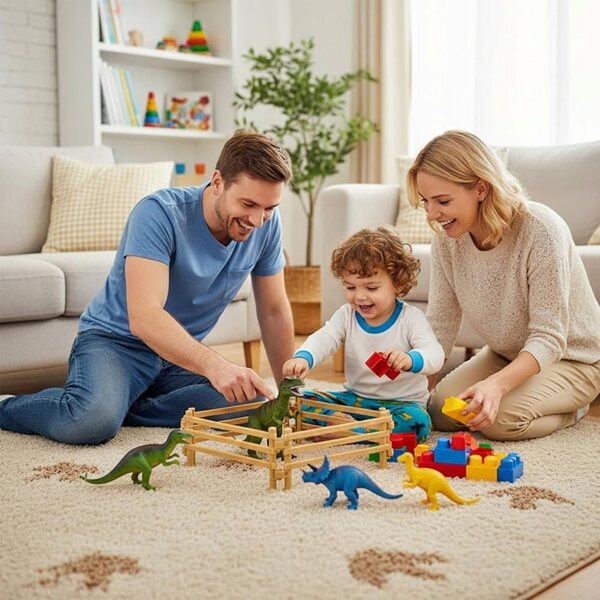 Giochi per recinti per cavalli per bambini 60 pezzi mini recinto per fattoria rosso-marrone