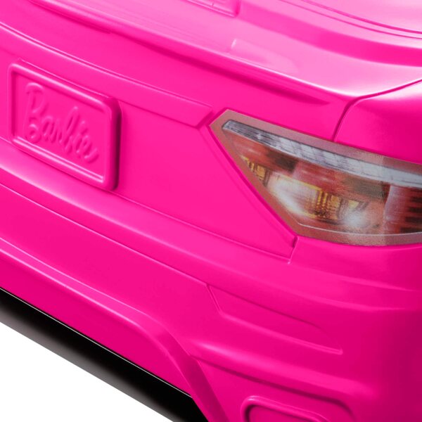 Rosa umwandelbares Barbie-Puppenauto mit Sicherheitsgurten und Mattel-Details