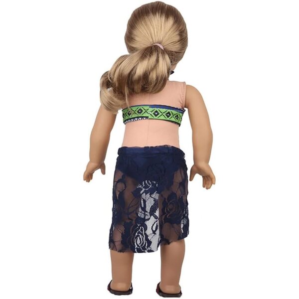 18-Zoll-Puppenkleidung – 2-teiliger Bikini-Badeanzug für 43–46 cm große Puppen