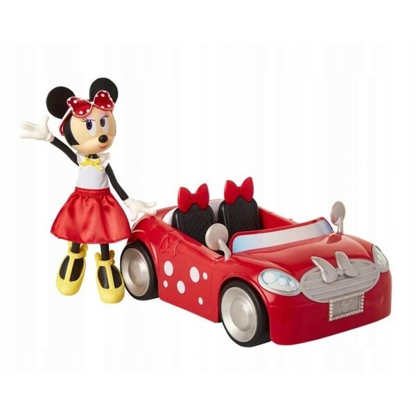 Set Minnie Mouse mit rotem Cabriolet-Auto für Kinder ab 3 Jahren