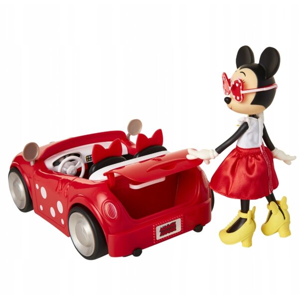 Set Minnie Mouse mit rotem Cabriolet-Auto für Kinder ab 3 Jahren