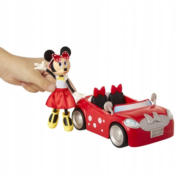 Set Minnie Mouse mit rotem Cabriolet-Auto für Kinder ab 3 Jahren