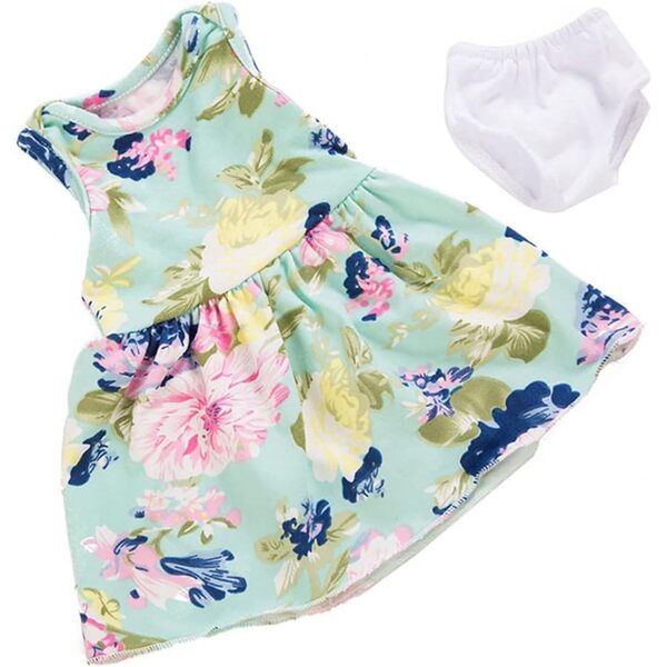 Kleidung für 18-Zoll-amerikanische Puppen, 2-teiliges Set: elastisches Komfortkleid und Höschen