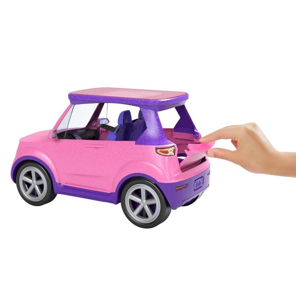 Barbie Big City Dreams SUV mit Konzertszene und Zubehör für Kinder ab 3 Jahren