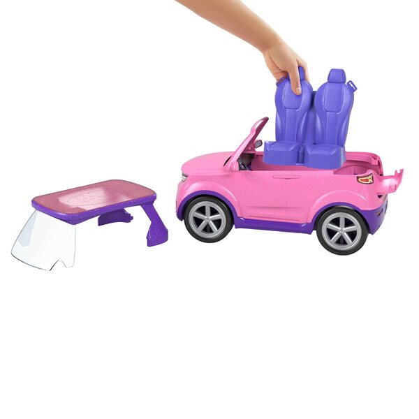 Barbie Big City Dreams SUV mit Konzertszene und Zubehör für Kinder ab 3 Jahren