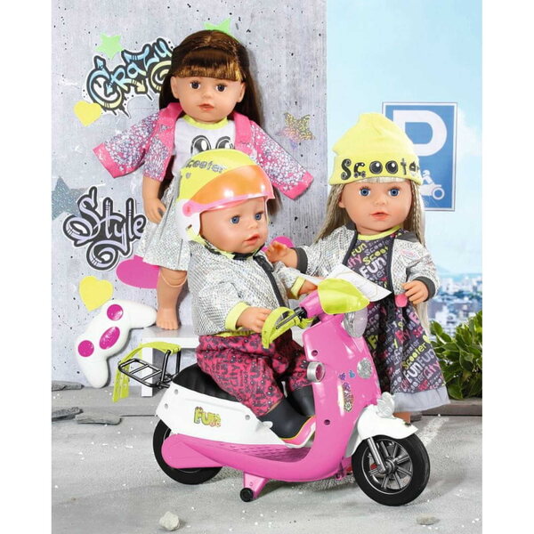 Skuter RC Baby Born – Interaktives Fahrzeug mit Lichtern, Sounds und Fernbedienung