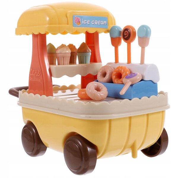 Miniatur-Eiswagen aus Kunststoff zur Dekoration und zum Spielen für Kinder
