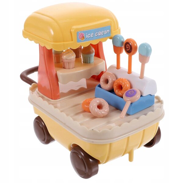 Miniatura Carretto dei Gelati in Plastica per Decorazione e Gioco Bambini