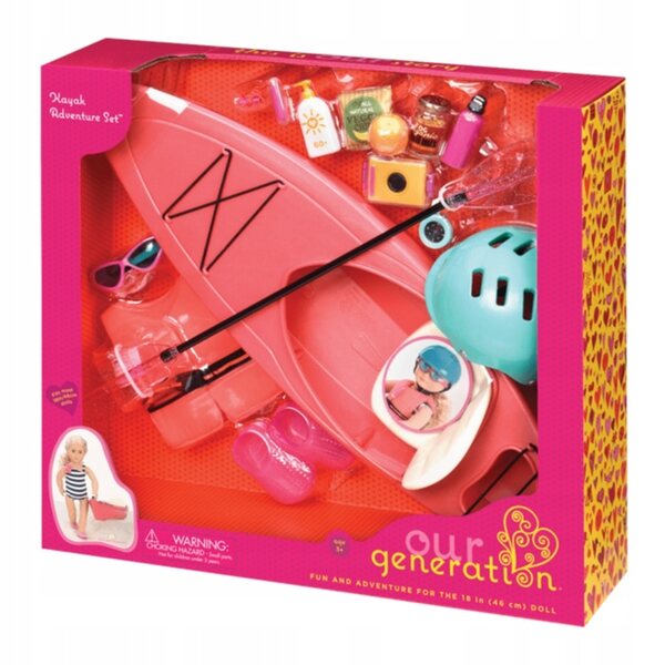 Kajak-Abenteuerset Our Generation mit Zubehör für 46-cm-Puppen