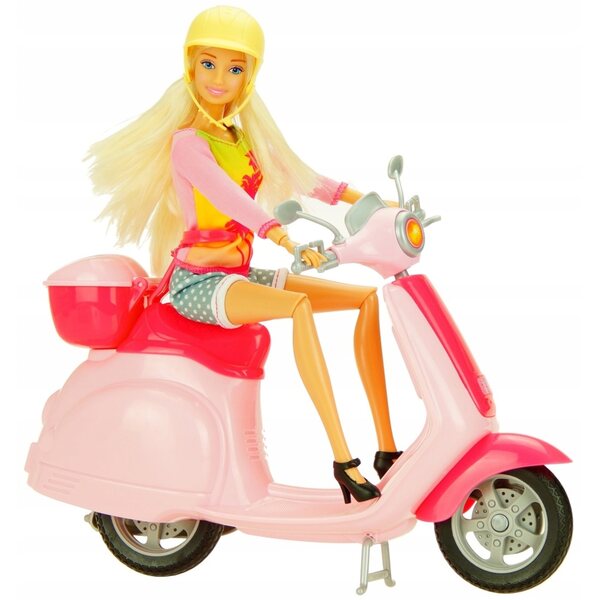 Anlily 29 cm Puppe mit Helm und Spielzeugroller für Kinder ab 3 Jahren CE