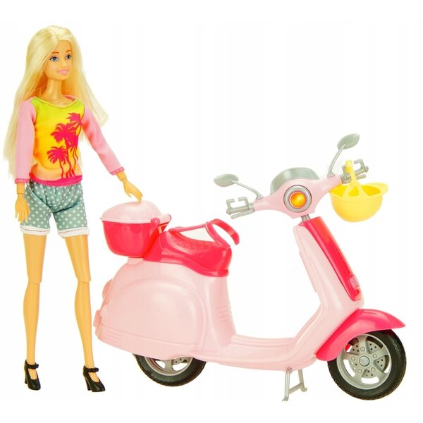 Anlily 29 cm Puppe mit Helm und Spielzeugroller für Kinder ab 3 Jahren CE