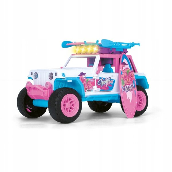 Dickie Pink Drivez Flamingo Jeep Spielzeugauto mit Soundeffekten und Zubehör