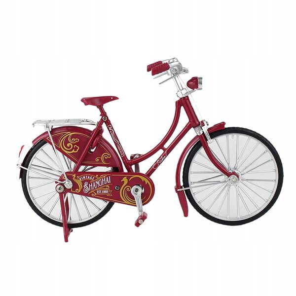 Rotes Fahrradmodell aus Metall für Heim- und Bürodekoration