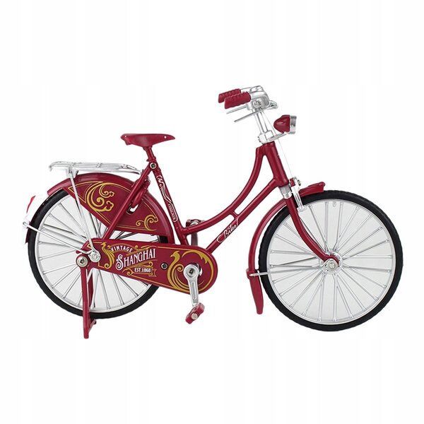 Rotes Fahrradmodell aus Metall für Heim- und Bürodekoration