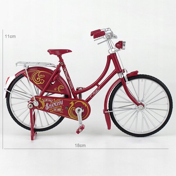 Rotes Fahrradmodell aus Metall für Heim- und Bürodekoration