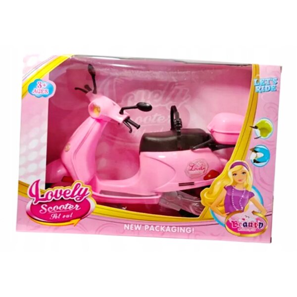 Rosa Skuter für Schwedenpuppen 32,3 cm, realistisches Zubehör für Kinder ab 3 Jahren