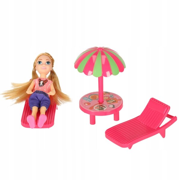 Kamper für Puppen mit Sommerzubehör und Schwimmbad – Kreativspiel für Kinder