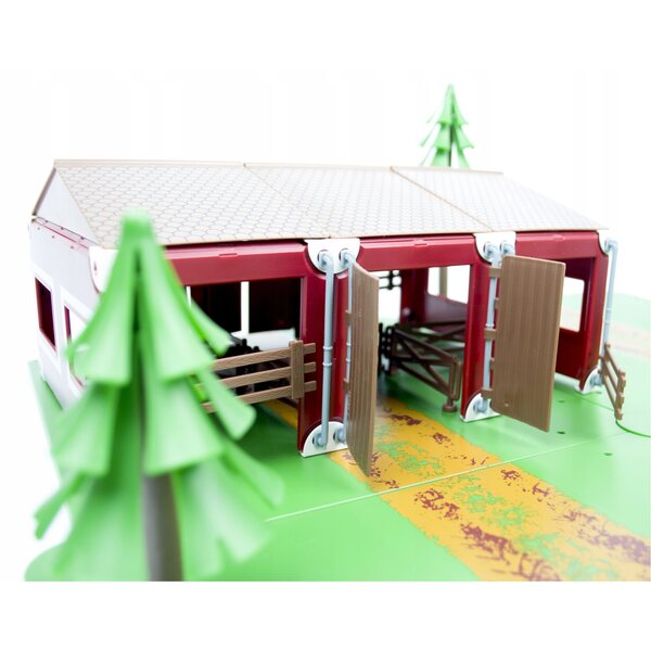 LandToys Großer Bauernhof mit Stall, 2 Traktoren und 102 Elementen für Kinder ab 3 Jahren