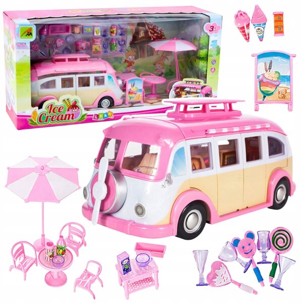Kamper Lodziarnia Pink mit Spielzubehör für Kinder ab 3 Jahren