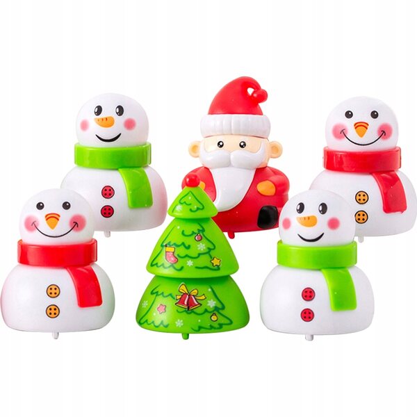 Set mit 6 aufziehbaren Mini-Weihnachtsautos für Kinder – sicheres und langlebiges Spielzeug