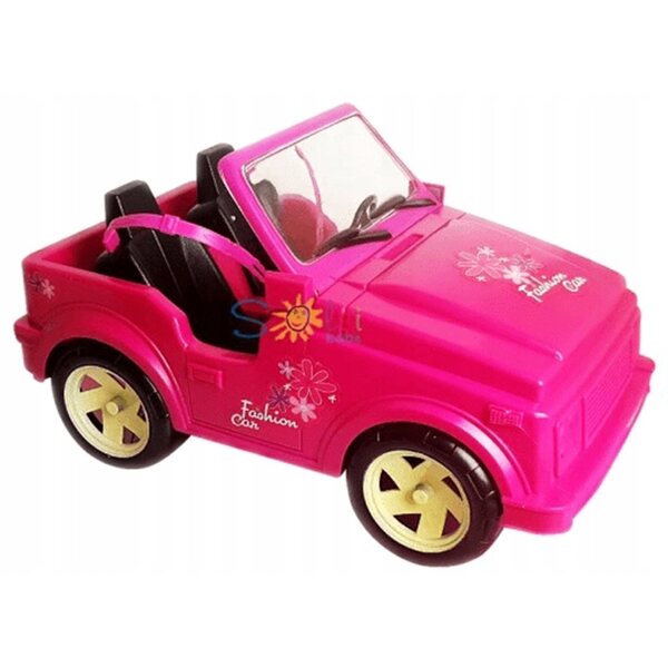 Jeep cabriolet rosa per bambole NORIMPEX con cinture di sicurezza, per bambine 3+