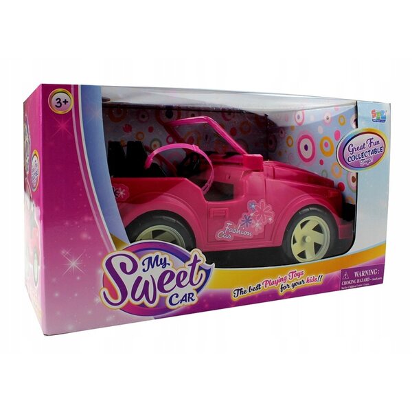 Jeep cabriolet rosa per bambole NORIMPEX con cinture di sicurezza, per bambine 3+