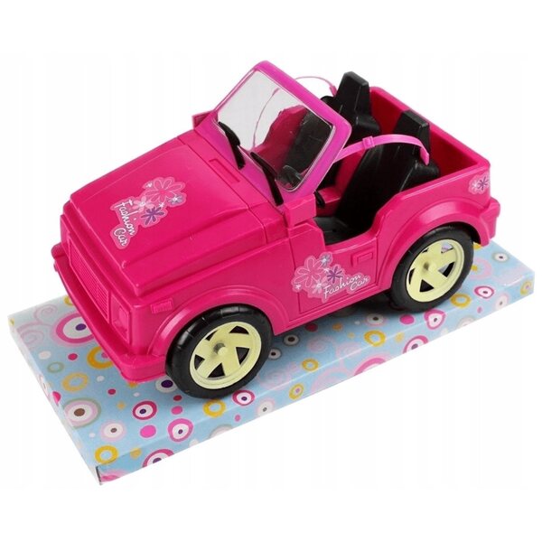 Jeep cabriolet rosa per bambole NORIMPEX con cinture di sicurezza, per bambine 3+
