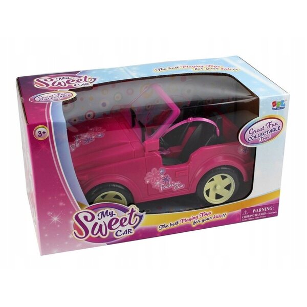 Jeep cabriolet rosa per bambole NORIMPEX con cinture di sicurezza, per bambine 3+