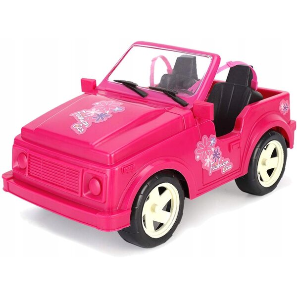 Jeep cabriolet rosa per bambole NORIMPEX con cinture di sicurezza, per bambine 3+