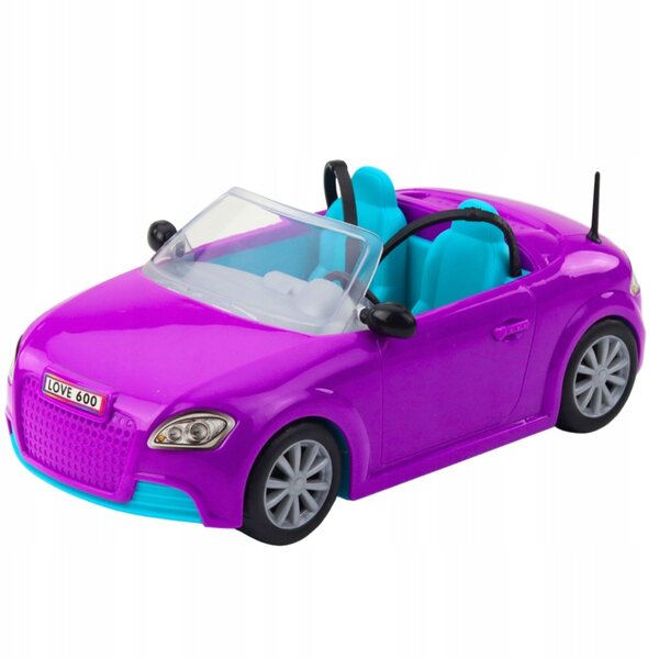 Set Mini-Ankiki-Puppe mit lila Cabriolet-Auto – Kreativspiel für Kinder