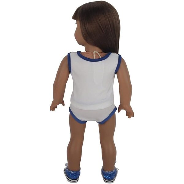 18-Zoll-Puppenkleidung für amerikanische Puppen – 2-teiliges Set aus Weste und Unterwäsche