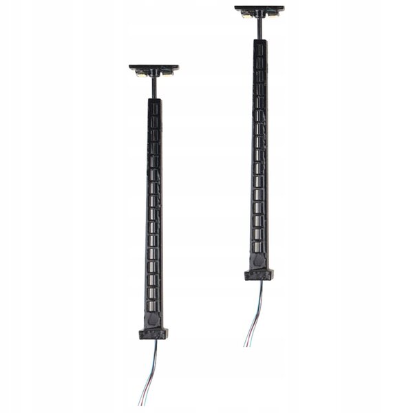 Mini lampada segnaletica ferroviaria nera per mini custodia e decorazioni, set 2 pezzi