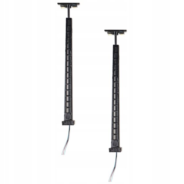 Mini lampada segnaletica ferroviaria nera per mini custodia e decorazioni, set 2 pezzi